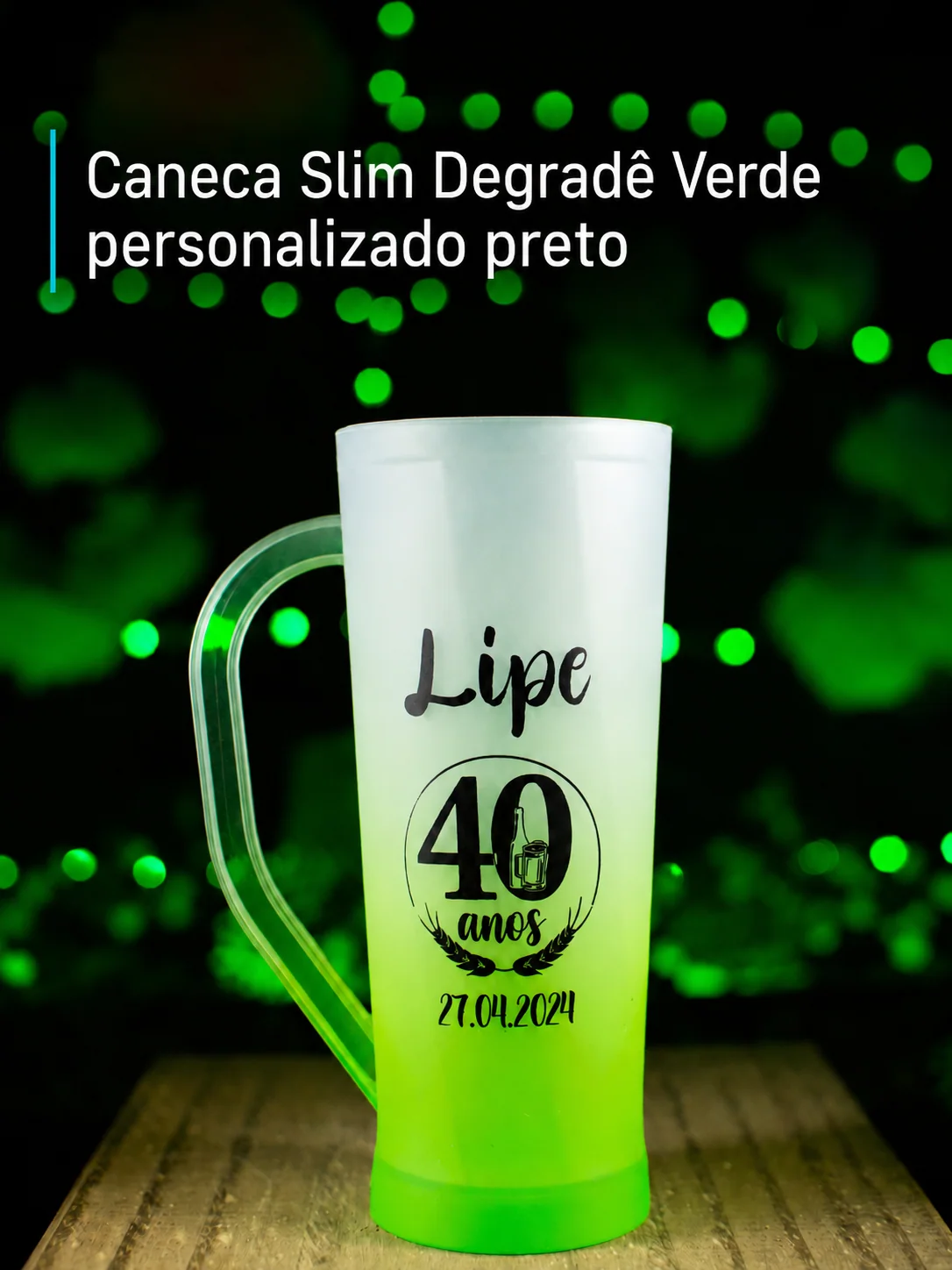 Caneca Slim Degradê Verde