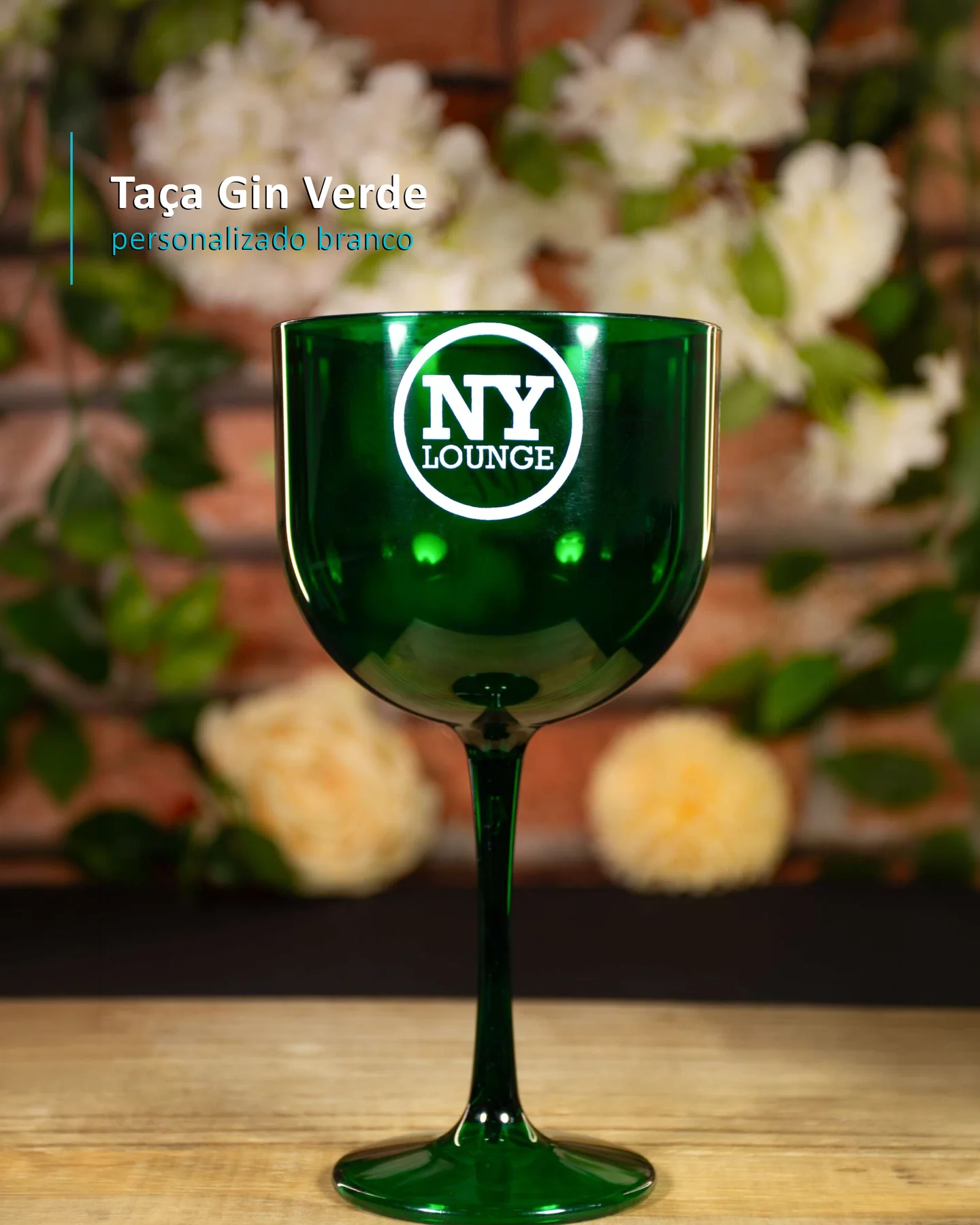 Taça Gin Verde  personalizado branco