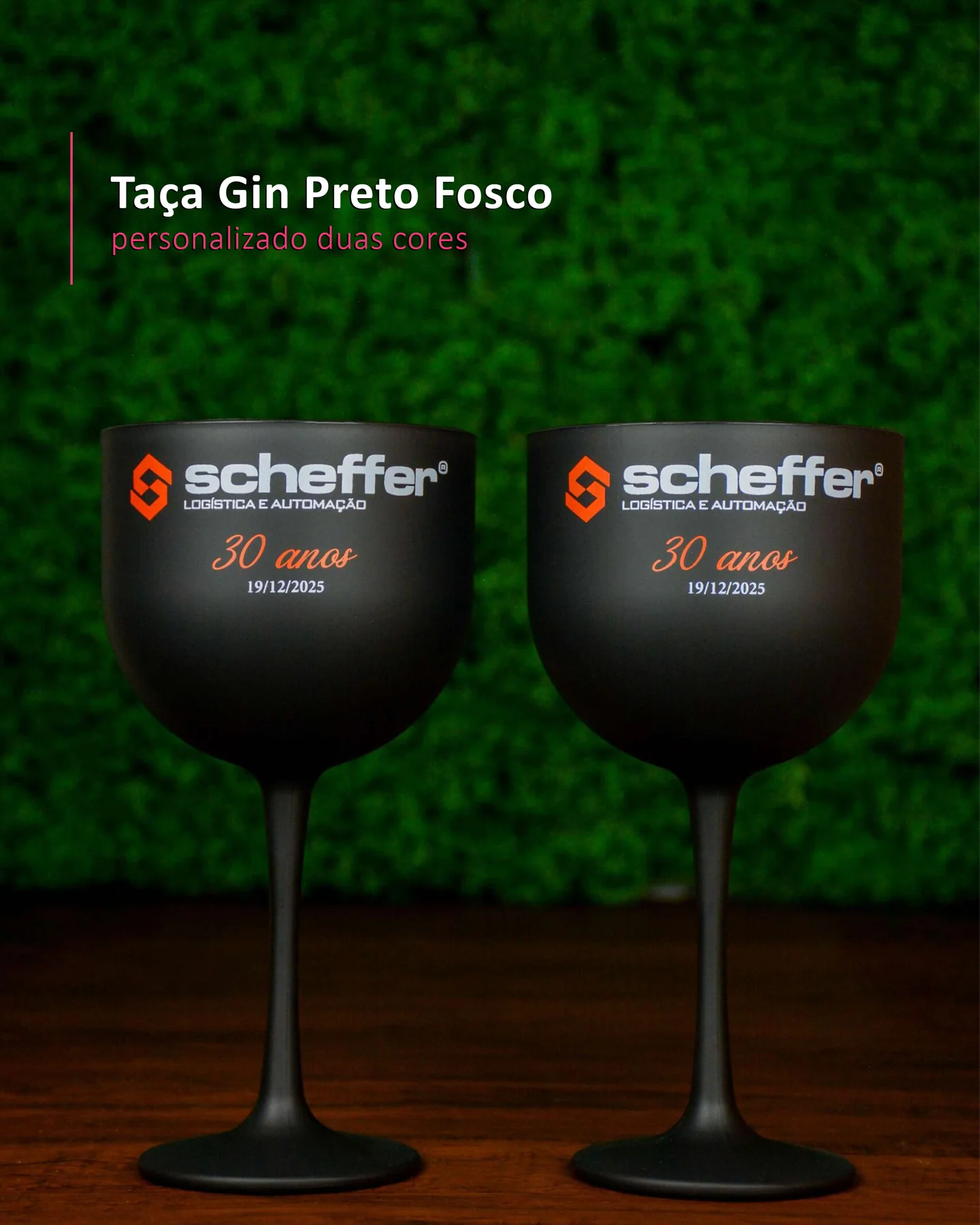 Taça Gin Preto Fosco personalizado duas cores
