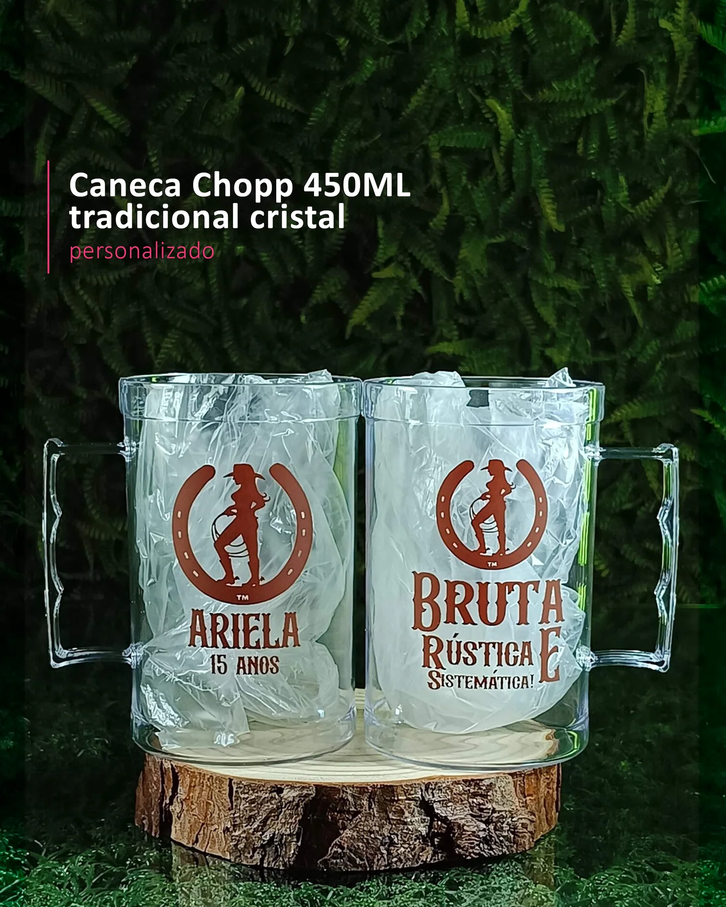 Caneca Chopp 450ML tradicional cristal personalizado