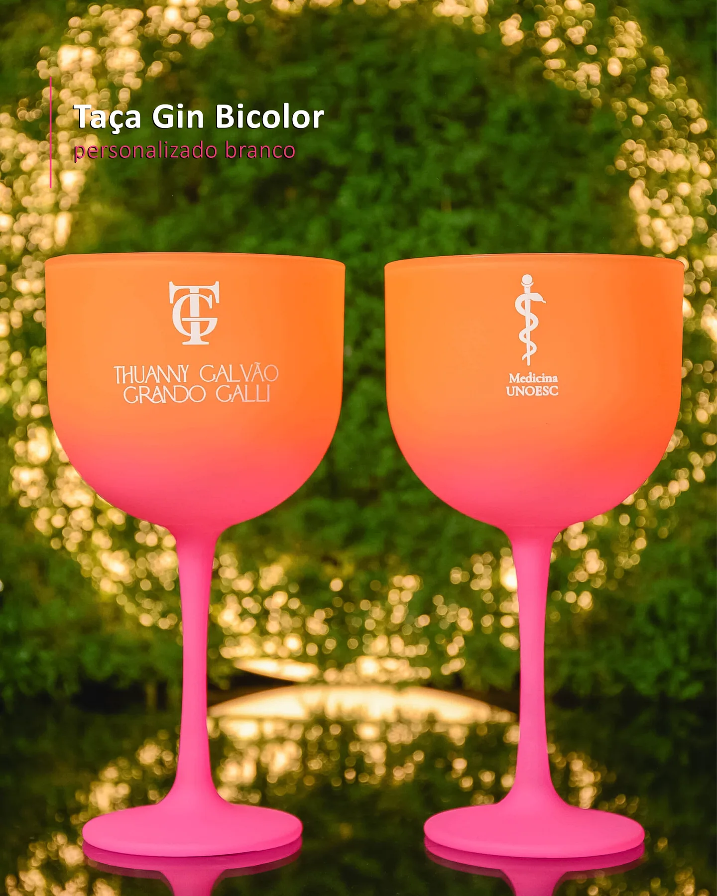Taça Gin Bicolor personalizado branco