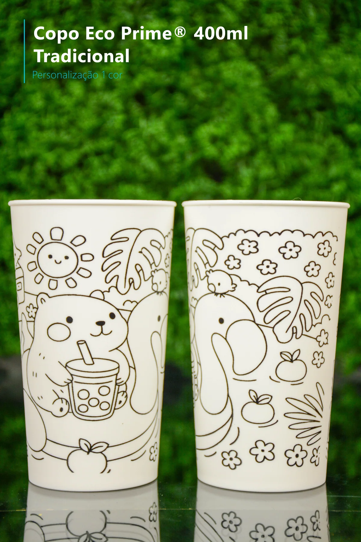 Copo Eco Prime 400ml Tradicional - Personalização 1 cor - Colorir